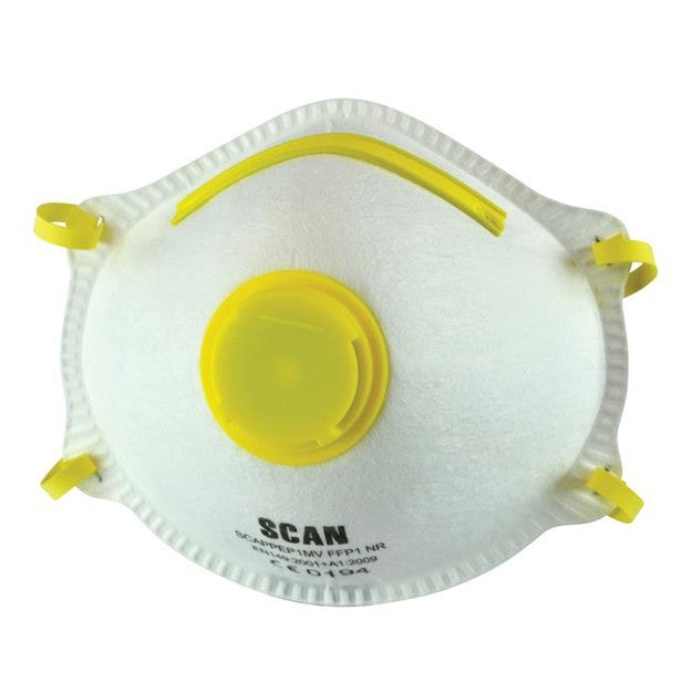 Scan Moulded Disposable Mask Valved FFP1 Protection (Pack 3)