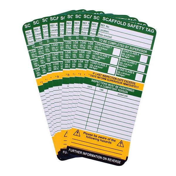Scan Scaffold Tag Inserts Pack Of 10 - Watson Hire