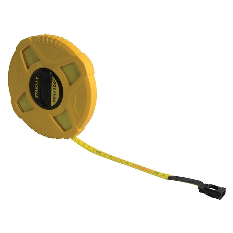 STANLEY® Closed Case Fibreglass Long Tape 30m/100ft (Width 13mm)