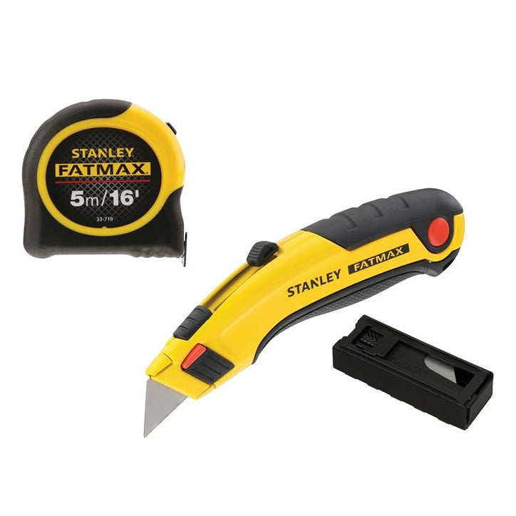 STANLEY® FatMax® Triple Pack - Tape, Retractable Knife and Blades