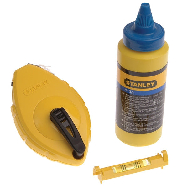 STANLEY® Chalk Line 30m, Blue Chalk & Level