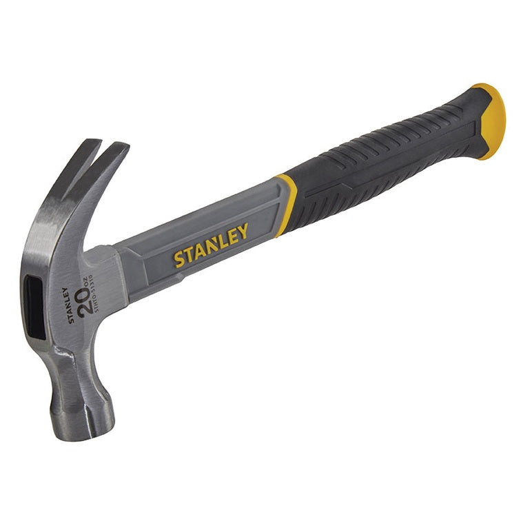 STANLEY® Curved Claw Hammer Fibreglass Shaft 570g (20oz) - Watson Hire