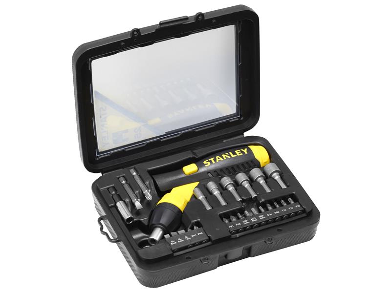 STANLEY® Pistol Grip Ratchet Screwdriver Set, 25 Piece - Watson Hire