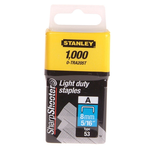 STANLEY® TRA2 Light-Duty Staple 8mm TRA205T (Pack 1000) - Watson Hire