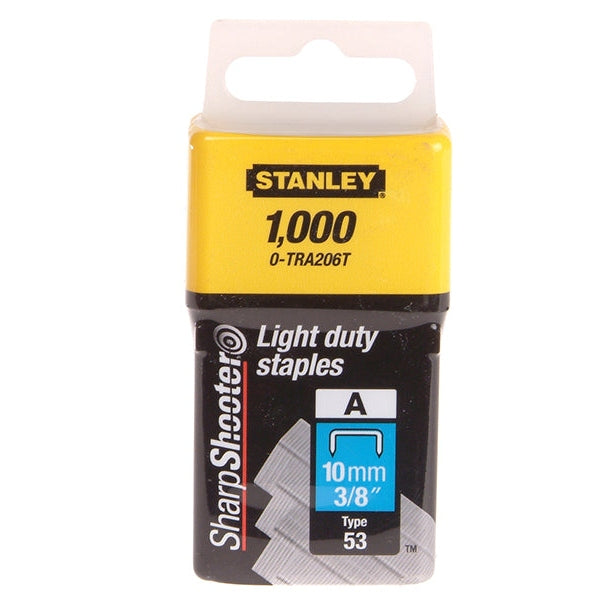 STANLEY® TRA2 Light-Duty Staple 10mm TRA206T (Pack 1000)