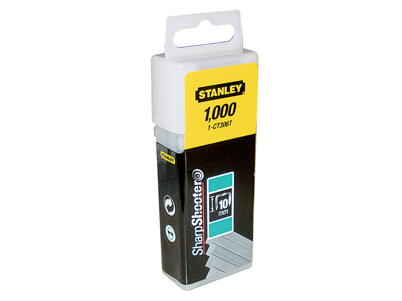 STANLEY® Flat Narrow Crown Staples 10mm CT306T (Pack 1000)