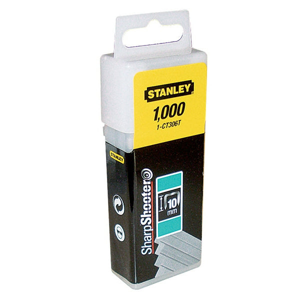 STANLEY® Flat Narrow Crown Staples 10mm CT306T (Pack 1000) - Watson Hire