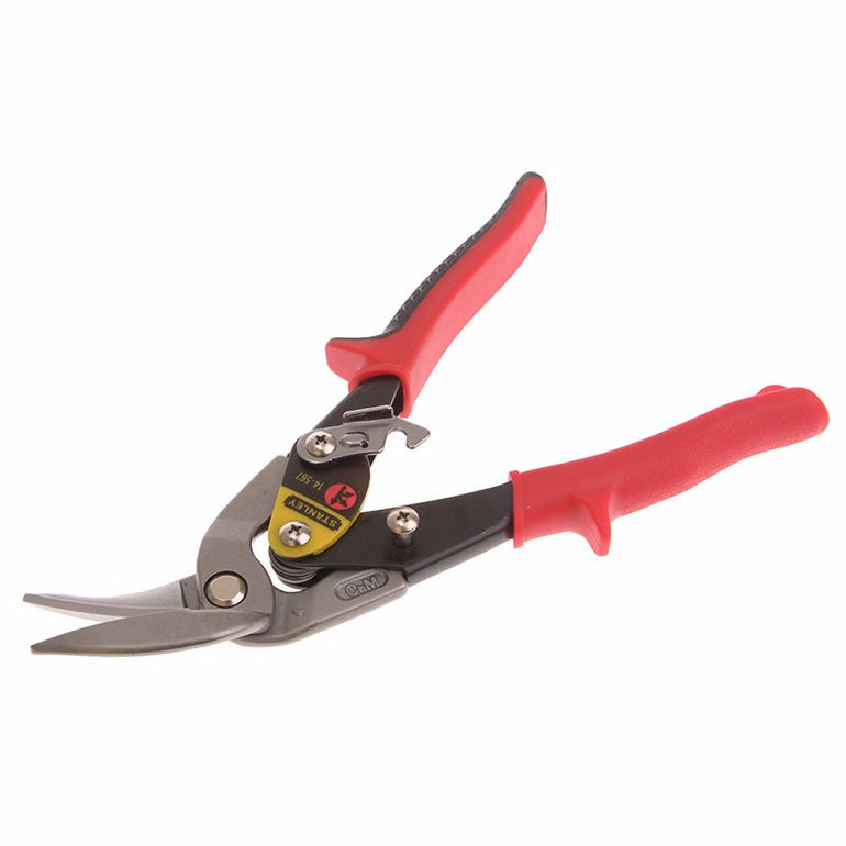 STANLEY® Red Offset Aviation Snips Left Cut 250mm (10in)