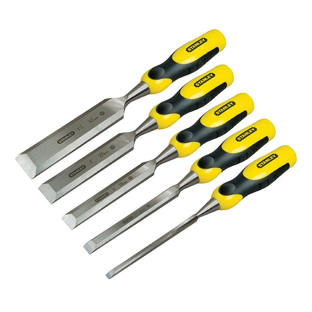 STANLEY® DYNAGRIP™ Bevel Edge Chisel with Strike Cap Set, 5 Piece