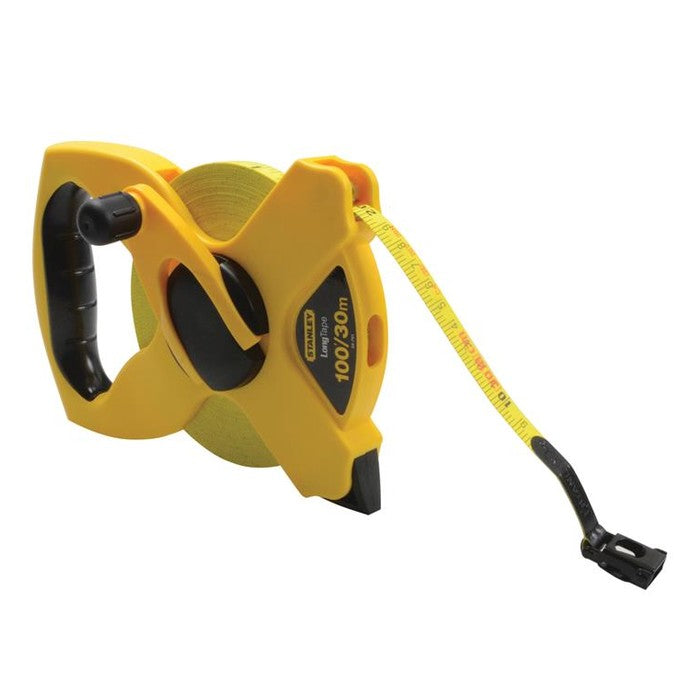 STANLEY® Open Reel Fibreglass Tape 30m/100ft (Width 13mm) - Watson Hire