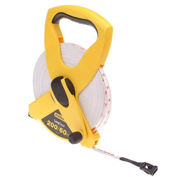 STANLEY® Open Reel Fibreglass Tape 60m/200ft (Width 13mm)