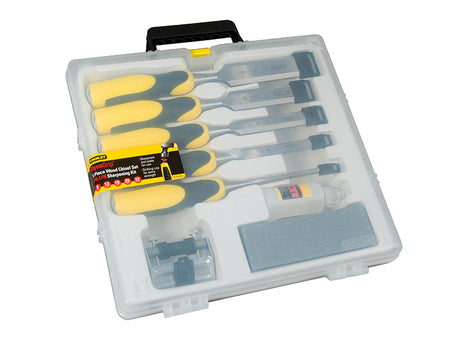 STANLEY ® DYNAGRIP™ CHISEL WITH STRIKE CAP SET, 5 PIECE + ACCESSORIES