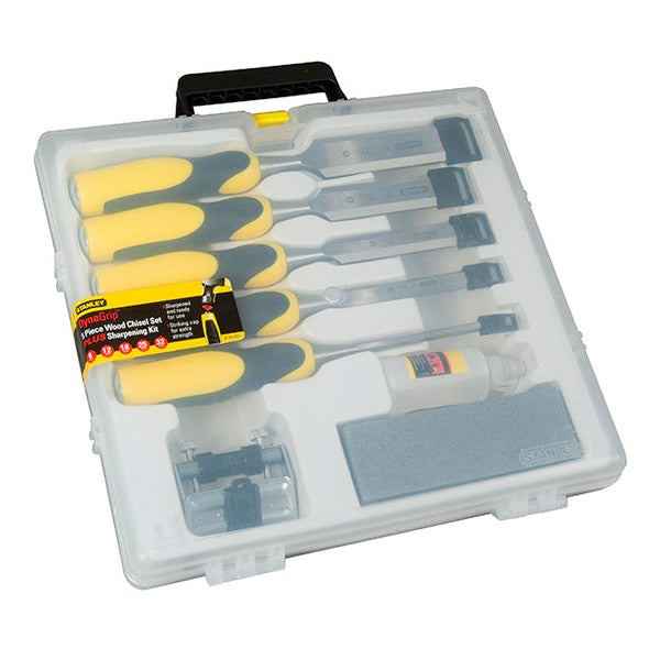 STANLEY ® DYNAGRIP™ CHISEL WITH STRIKE CAP SET, 5 PIECE + ACCESSORIES - Watson Hire