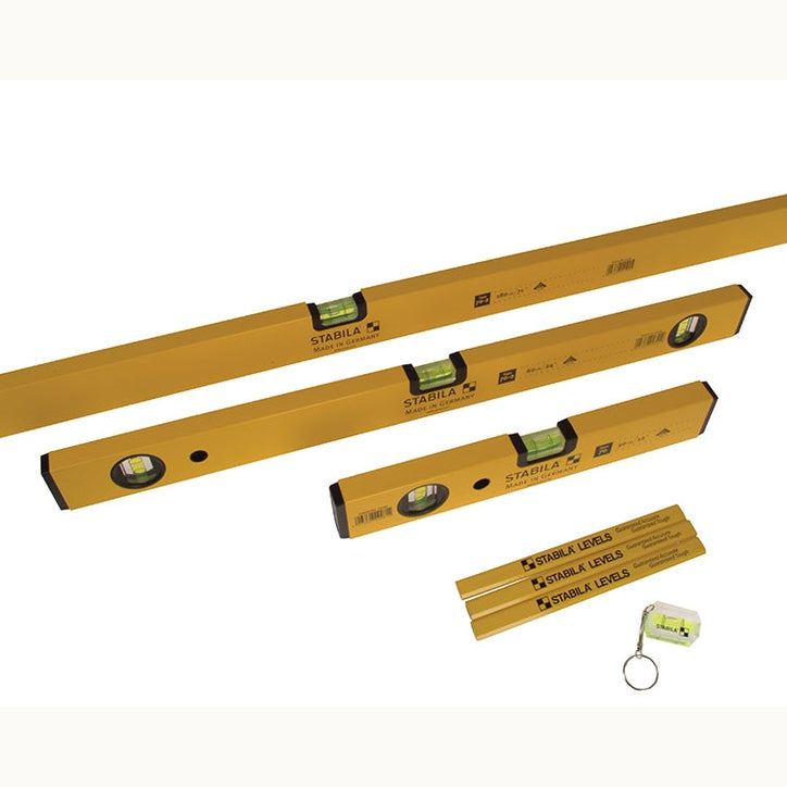Stabila 70-2 Double Plumb Spirit Level Pack 30cm 60cm & 180cm - Watson Hire