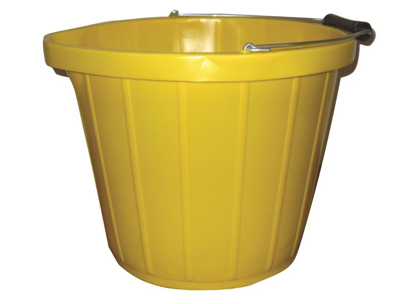 Stadium Heavy-Duty Bucket,Yellow 3 Gallon