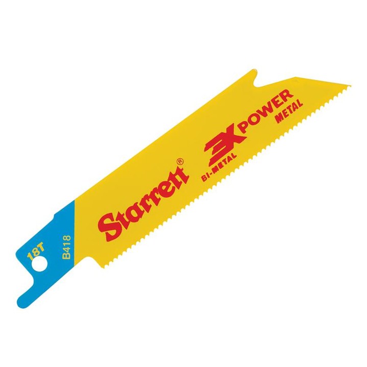 Starrett B418-5 Bi-Metal Reciprocating Blade, Metal Straight 100mm 18 TPI (Pack 5)