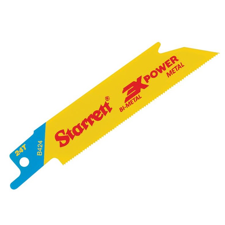 Starrett B424-5 Bi-Metal Reciprocating Blade, Metal Straight 100mm 24 TPI (Pack 5)