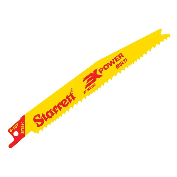 Starrett BT6610-5 Bi-Metal Reciprocating Blade, Tapered 152mm 6-10 TPI (Pack 5)