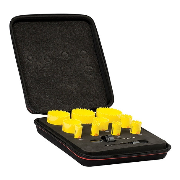 Starrett KDC10021 Deep Cut Bi-Metal Deluxe Electrician's Holesaw Kit, 12 Piece