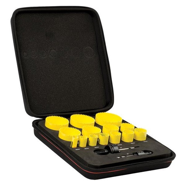 Starrett KFC14021 Fast Cut Bi-Metal Universal Holesaw Kit, 16 Piece