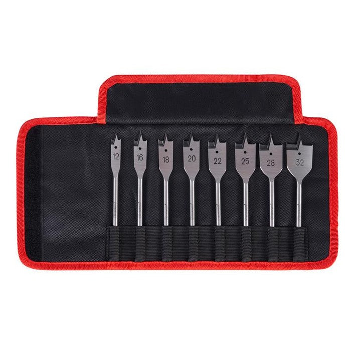 Starrett Flat Wood Drill Bit Set, 8 Piece