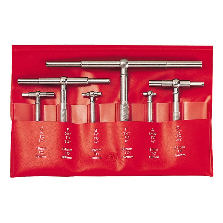 Starrett S579HZ Telescopic Gauge Set, 6 Piece 8-150mm