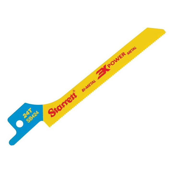 Starrett SB424-5 Bi-Metal Reciprocating Blade, Metal Scroll 100mm 24 TPI (Pack 5)