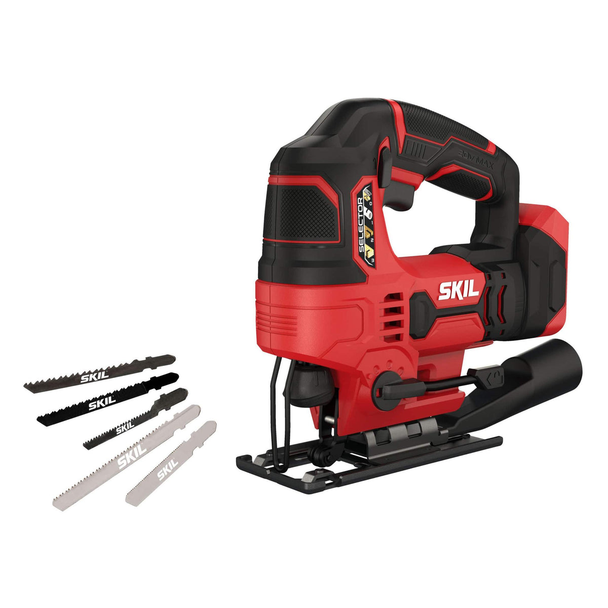SKIL 3420CA CORLESS JIGSAW 20V MAX LI BARE UNIT + 5 SAW BLADES + VACUUM ADAPTOR