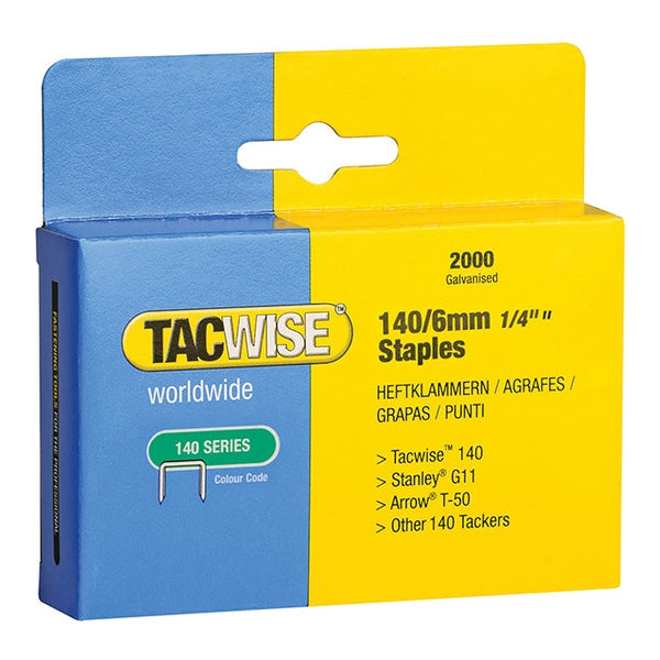 Tacwise 140 Heavy-Duty Staples 6mm (Type T50 G) (Pack 2000)