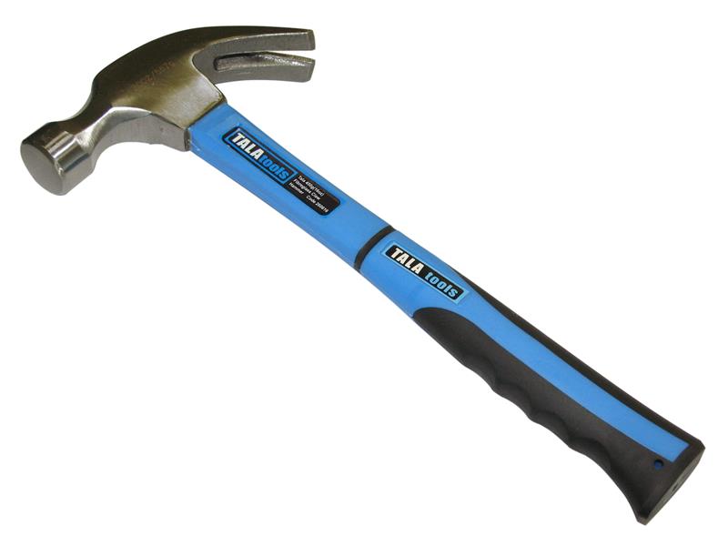TALAtools Claw Hammer, Fibreglass Shaft 450g (16oz)