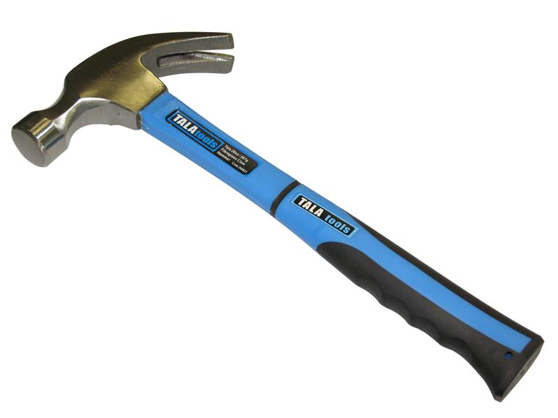 TALAtools Claw Hammer, Fibreglass Shaft 570g (20oz)