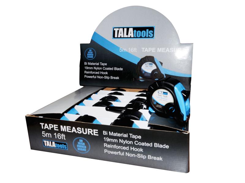 TALAtools Measuring Tape 5m/16ft (Width 19mm) (CDU of 24)