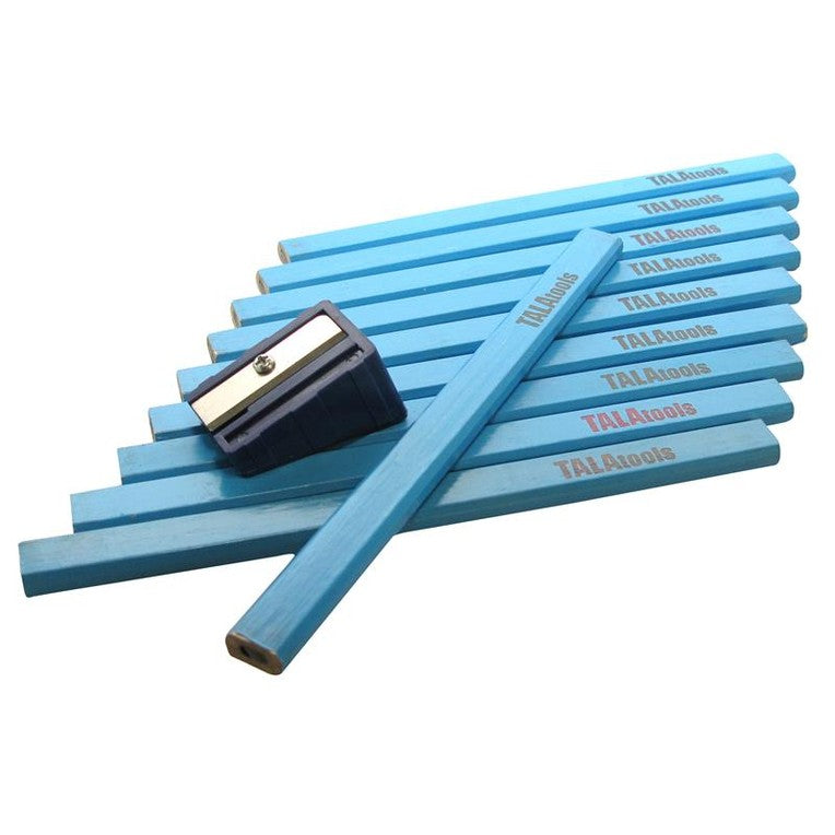 TALAtools Carpenter's Pencils with Sharpener Kit, 10 Piece