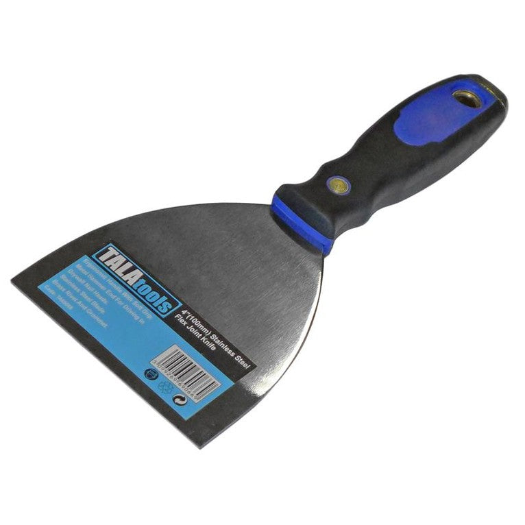 TALAtools Ergosoft Stainless Steel Jointing Knife 100mm (4in) - Watson Hire