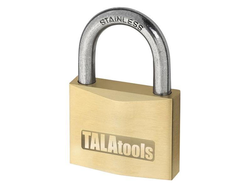 TALAtools Heavy-Duty Brass Padlock 30mm