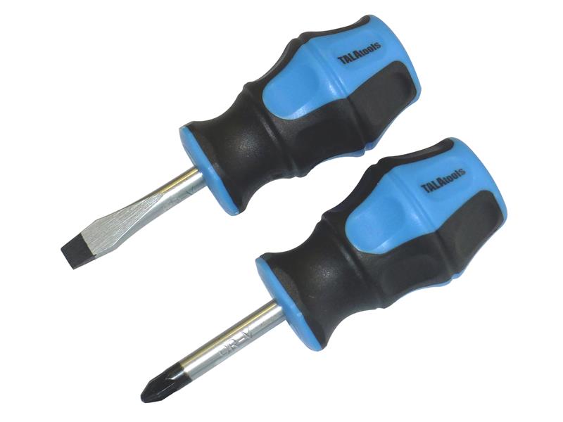 TALAtools Stubby Screwdriver Set, 2 Piece
