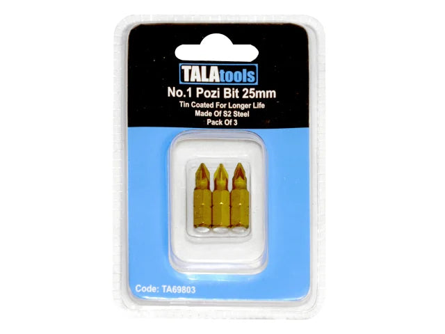 TALA 25MM PZ1 BITS 3 PACK