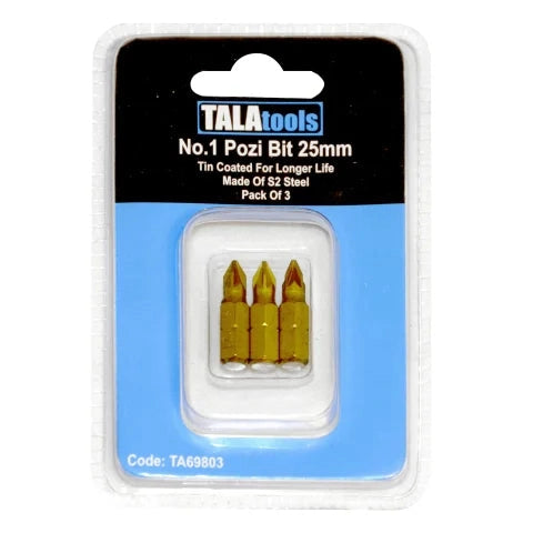 TALA 25MM PZ1 BITS 3 PACK