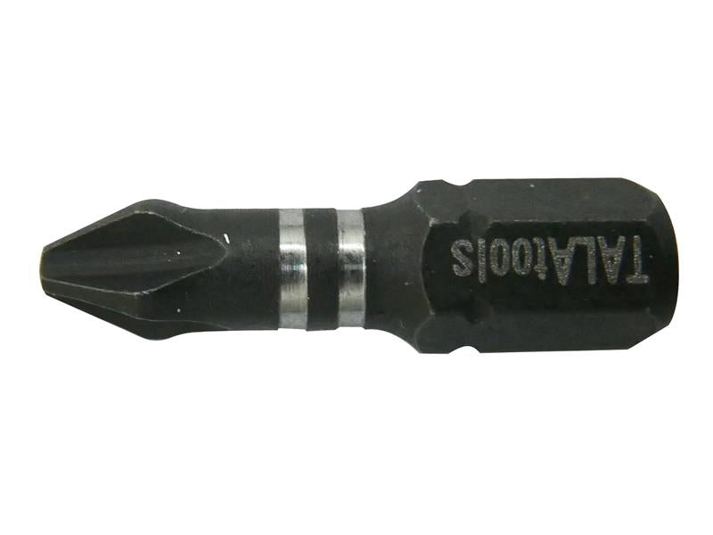 TALAtools Impact Screwdriver Bits Phillips PH2 25mm (Pack 2)