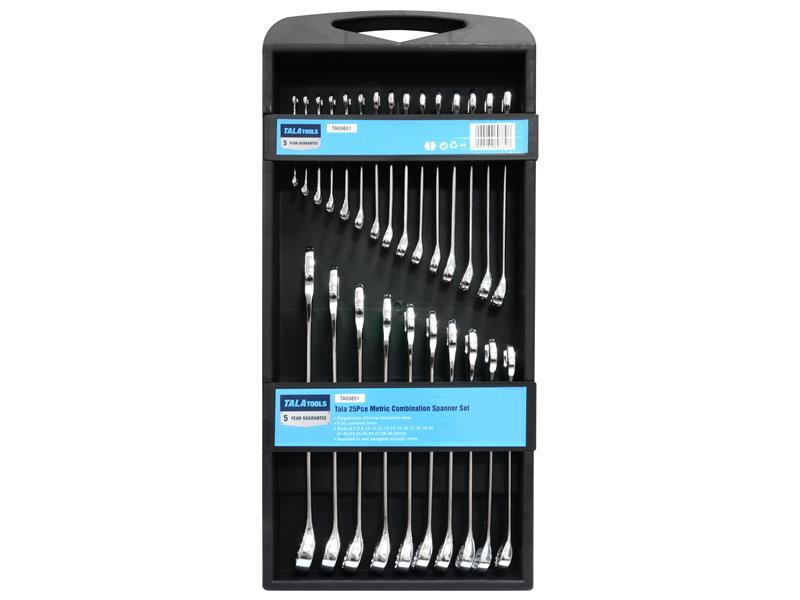 TALAtools Metric Combination Spanner Set, 25 Piece