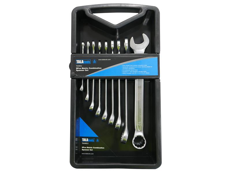 TALAtools Metric Combination Spanner Set, 9 Piece