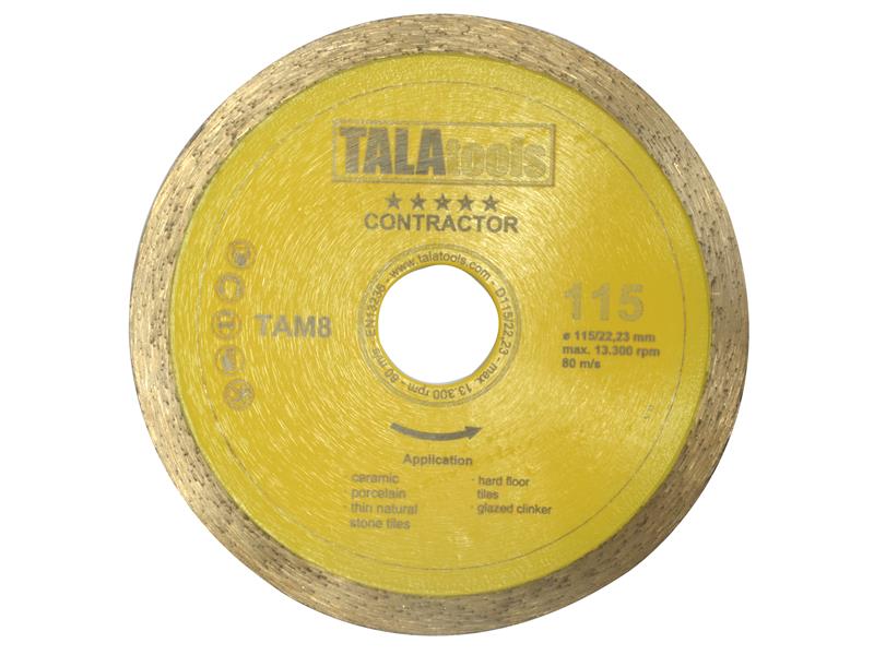 TALAtools Contractor Series Continuous Rim Blade 115 x 22.23mm