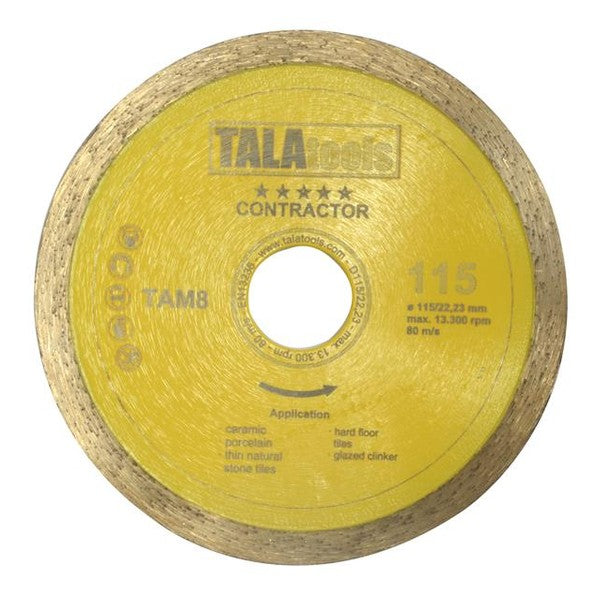 TALAtools Contractor Series Continuous Rim Blade 115 x 22.23mm