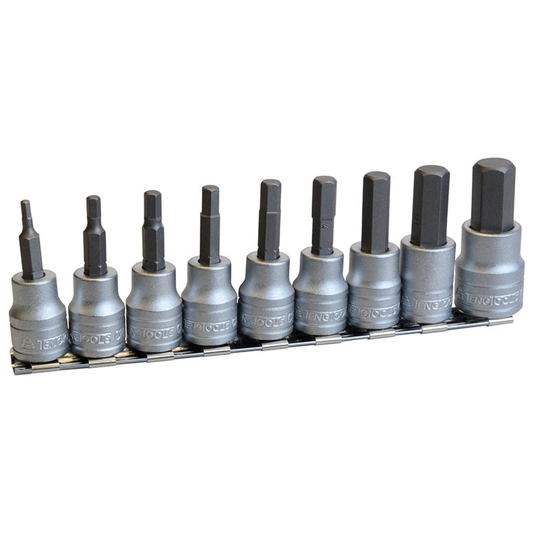 Teng M3812 Socket Clip Rail Hex Socket Metric 3/8in Drive - Watson Hire