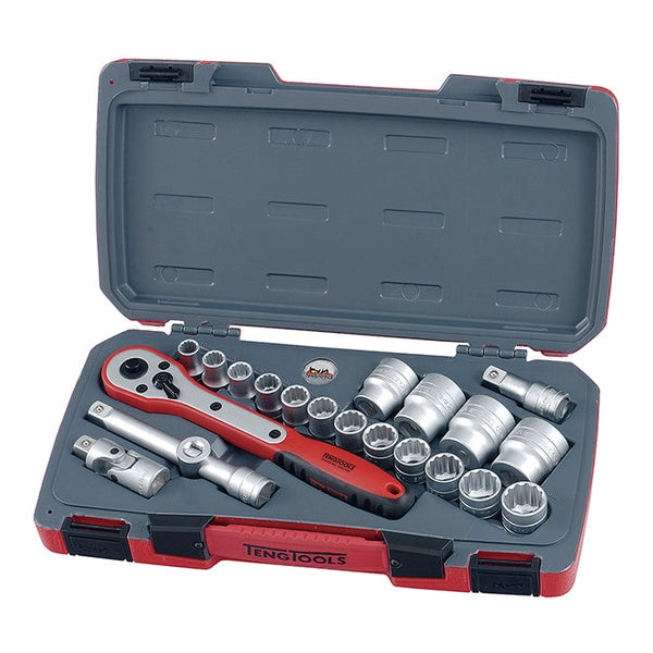 Teng T1221 Socket Set of 21 Metric 1/2in Drive
