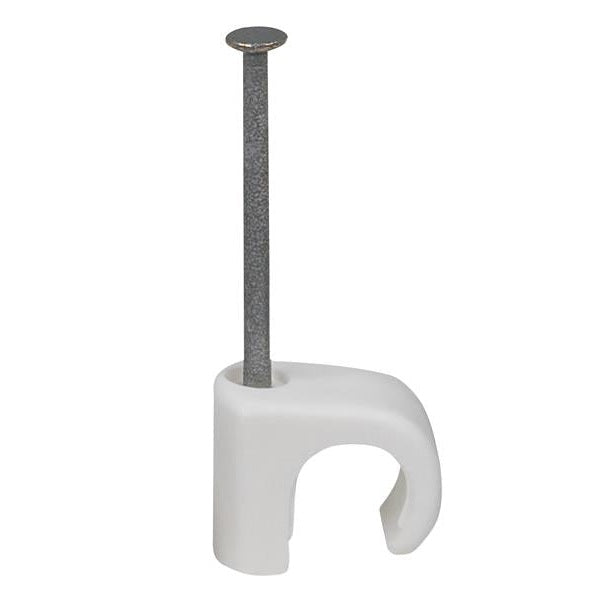 Tillex® Cable Clip Round 5-7 White 1.2 x 20mm Box 100 - Watson Hire