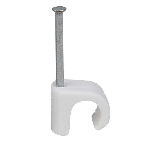 Tillex® Cable Clip Round 8-12 White 2.0 x 30mm Box 100