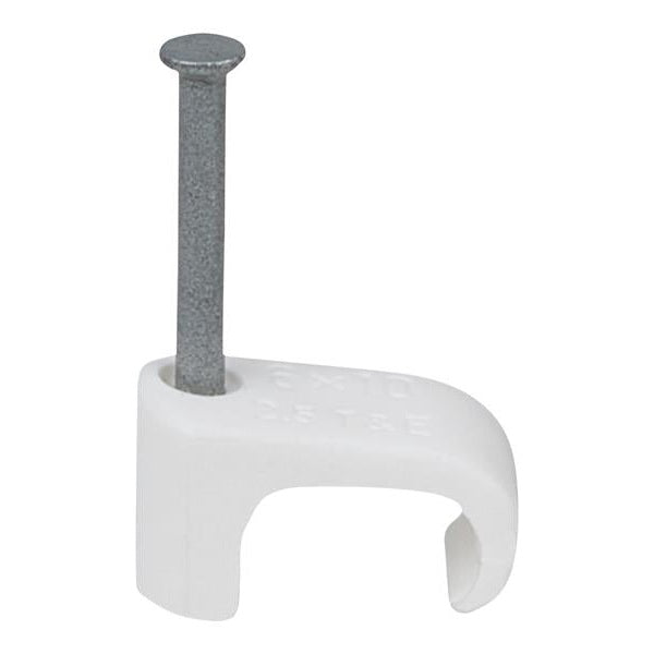 Tillex® Cable Clip Flat 6x10 White 2.0 x 25mm Box 100