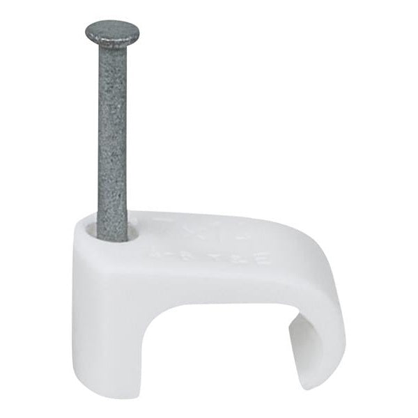 Tillex® Cable Clip Flat 7x14 White 2.0 x 25mm Box 100
