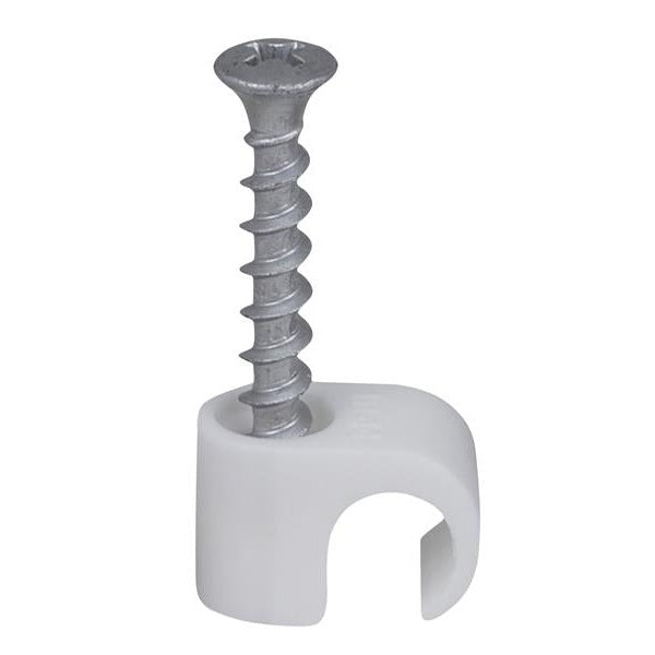 Tillex® Screw Clip Round 10-14 White PH2 x 40mm Box 100